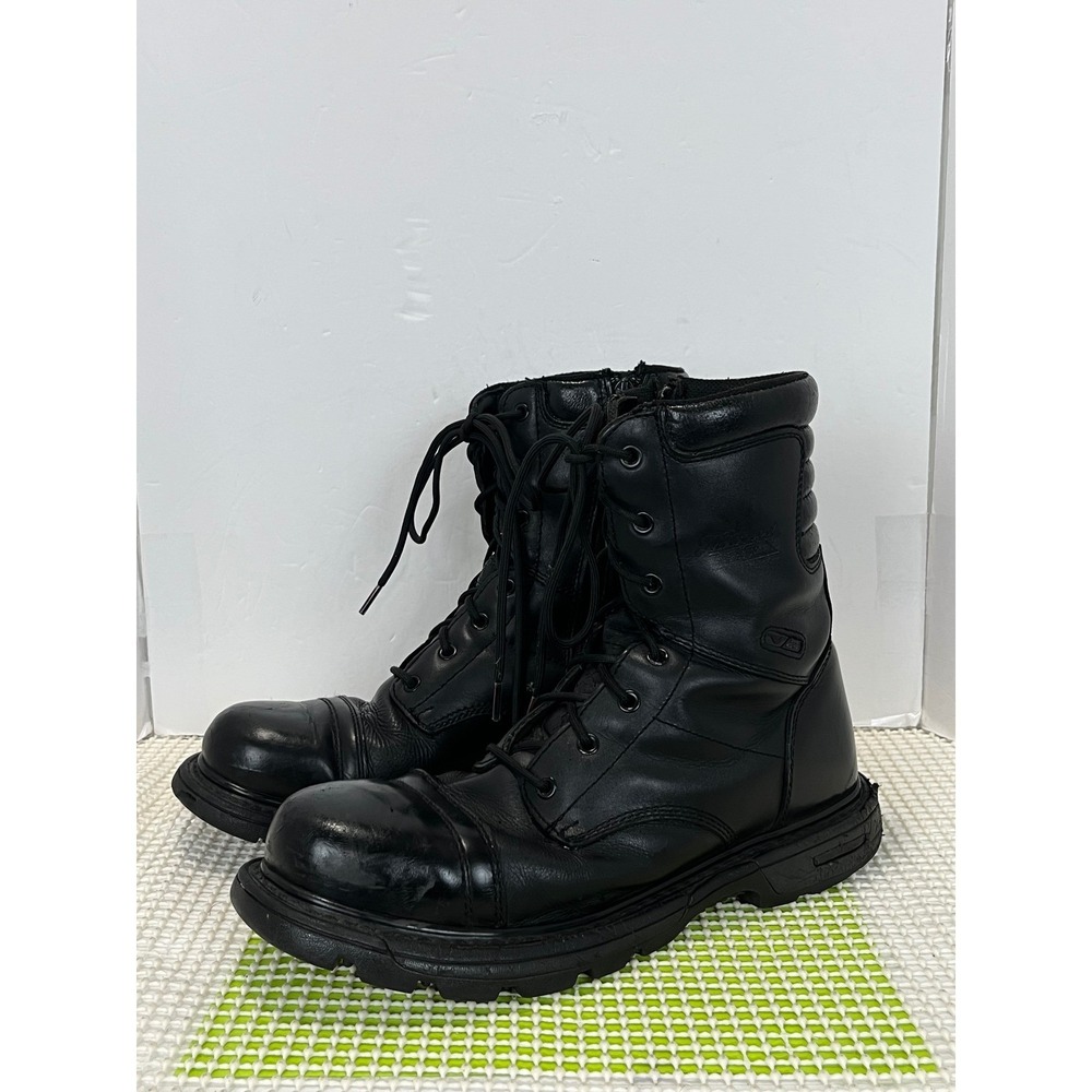 Thorogood Side Zip Duty Boots Mens 10.5 M Black Leather Tactical 834-6888+
